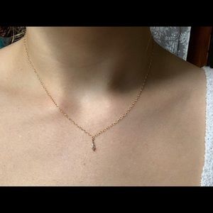 14k yellow gold filled and pearl necklace
